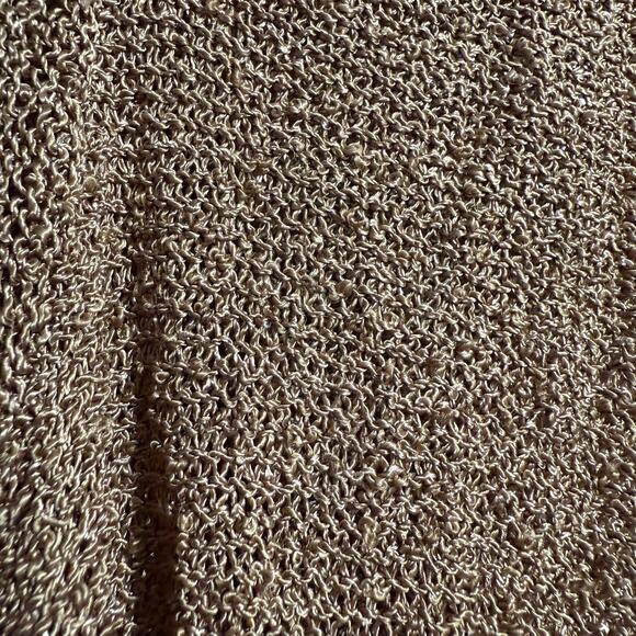 Chico's brown assymetrical hem waterfall open front rayon cardigan S/M - Picture 2 of 3